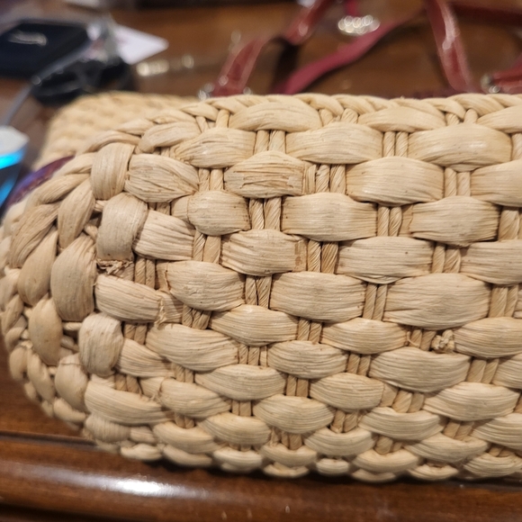 BRIGHTON Woven Straw Shoulder Handbag Purse - Picture 6 of 14